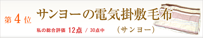 サンヨーの電気掛敷毛布（サンヨー）